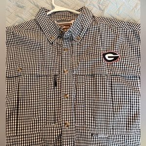 DRAKE University of Georgia vented mens button down